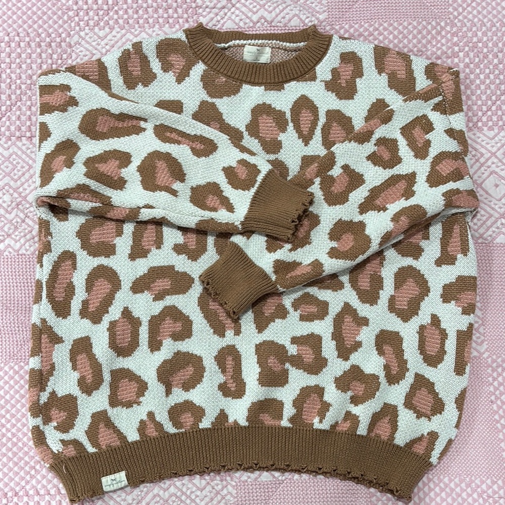 Simply Southern Brown and Cream Knit Sweater